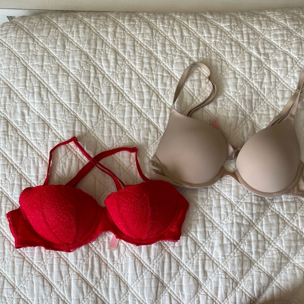 PINK VICTORIAS SECRET BRA BUNDLE!